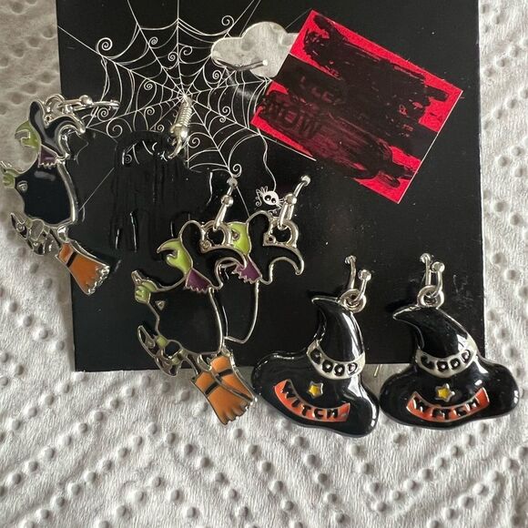 Lot of 3 Halloween Earrings Dangles - Picture 2 of 7